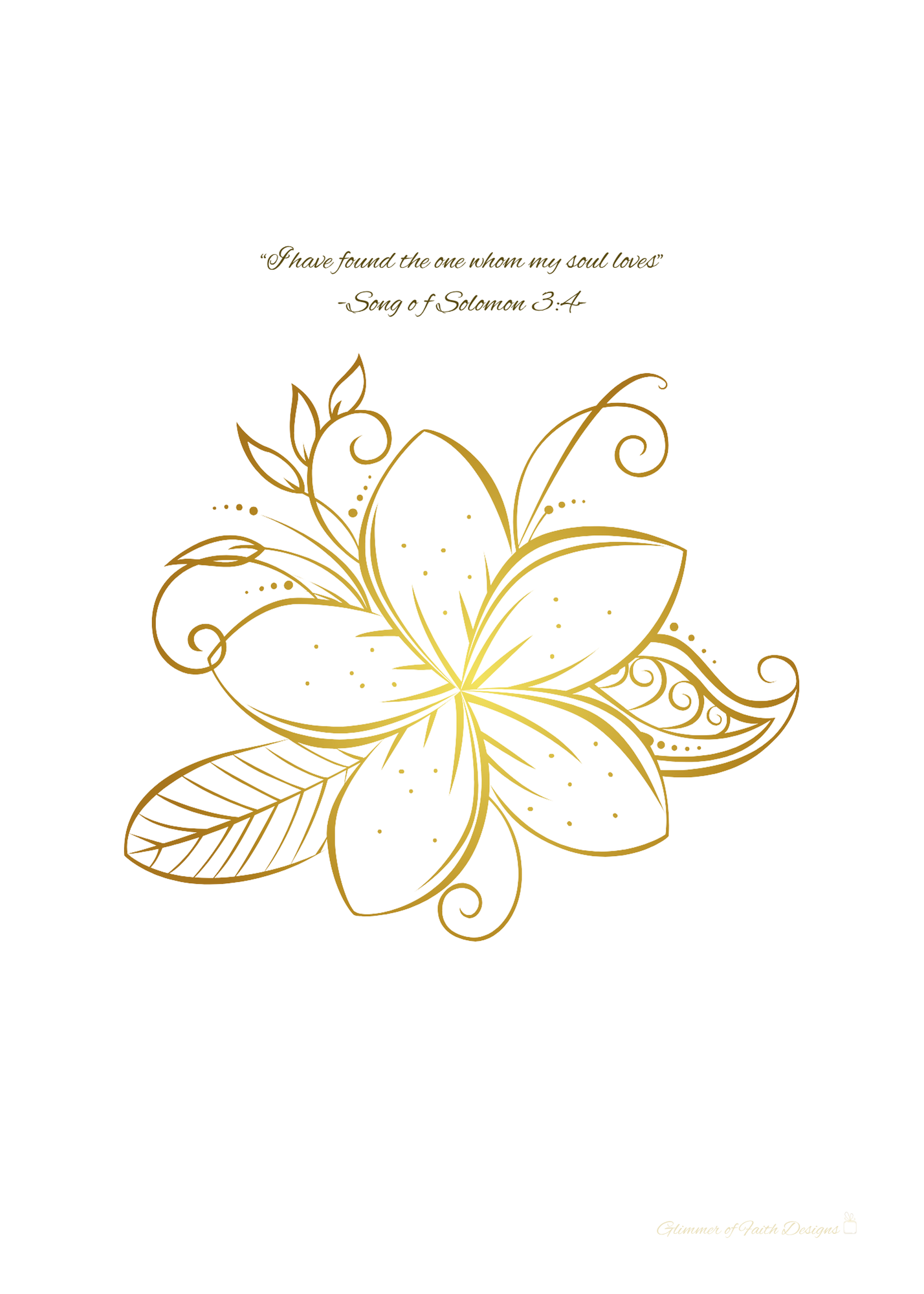 Gold Floral Wedding Invitation Kit