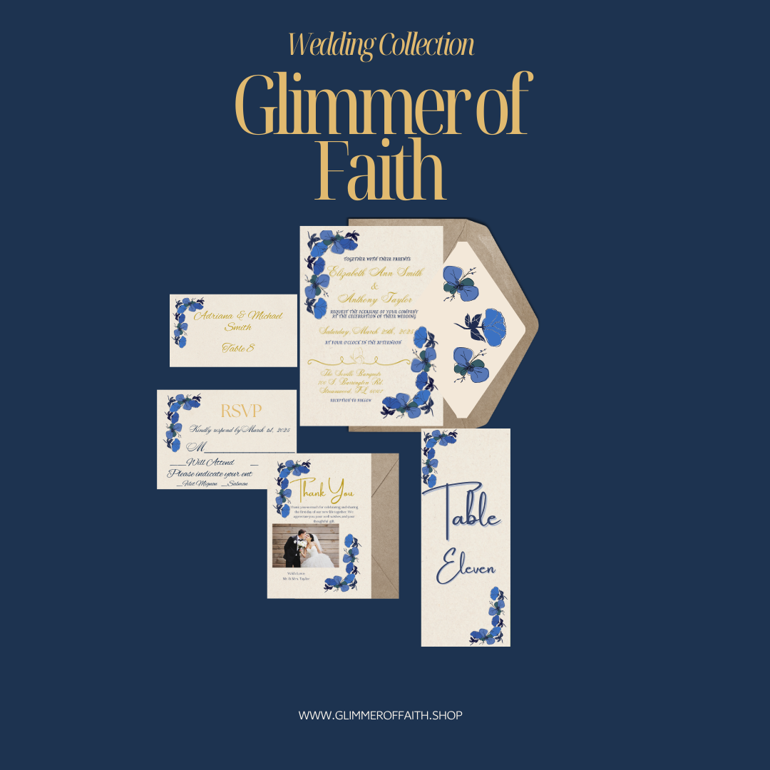 Watercolors Navy Flowers